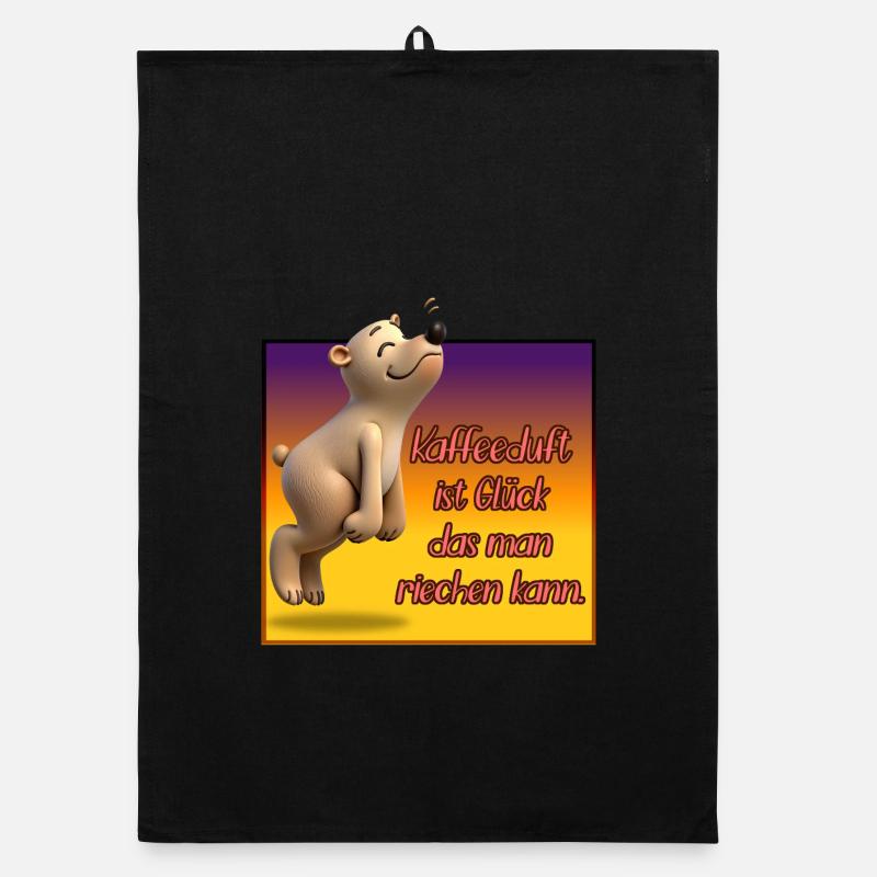Kaffeeduft ist Glück Organic Geschirrtuch