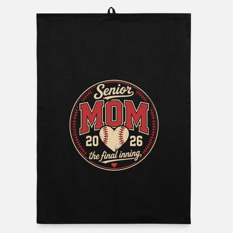 Senior Mom 2026 Baseball Abschluss Design Organic Geschirrtuch