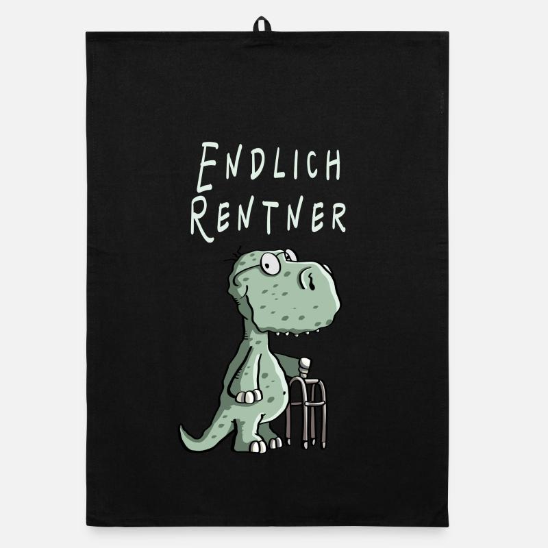Finally pensioner dinosaur - Grandpa Organic dish towel