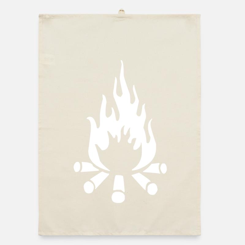 Fire campfire tents scouts Organic dish towel