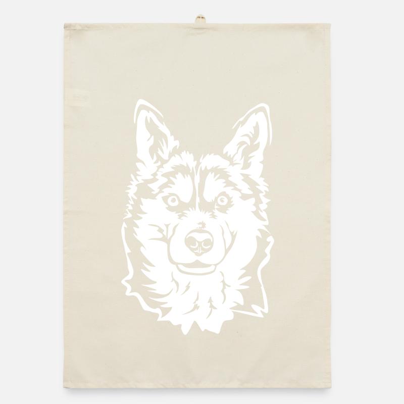 Husky Tête « Black Edition » Torchon bio