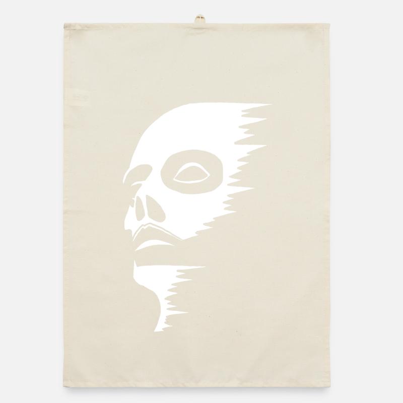 Ghostly face Organic dish towel