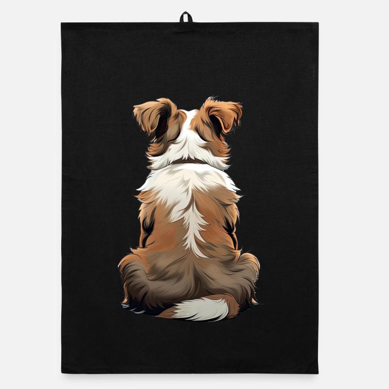 Australian Shepherd Organic dish towel