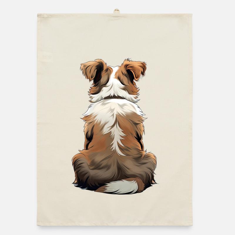 Australischer Schäferhund Organic Geschirrtuch