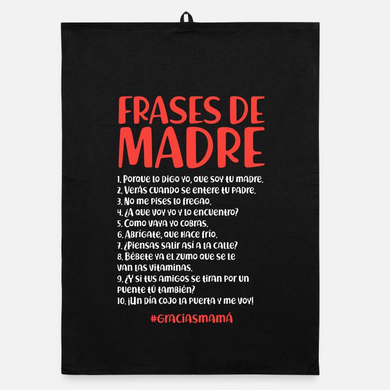 Citations de la mère (sombre) Torchon bio