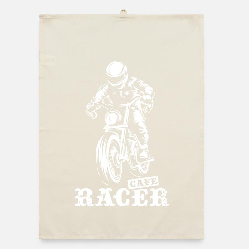 Caferacer Retro Racer Custom Biker Icon Torchon bio