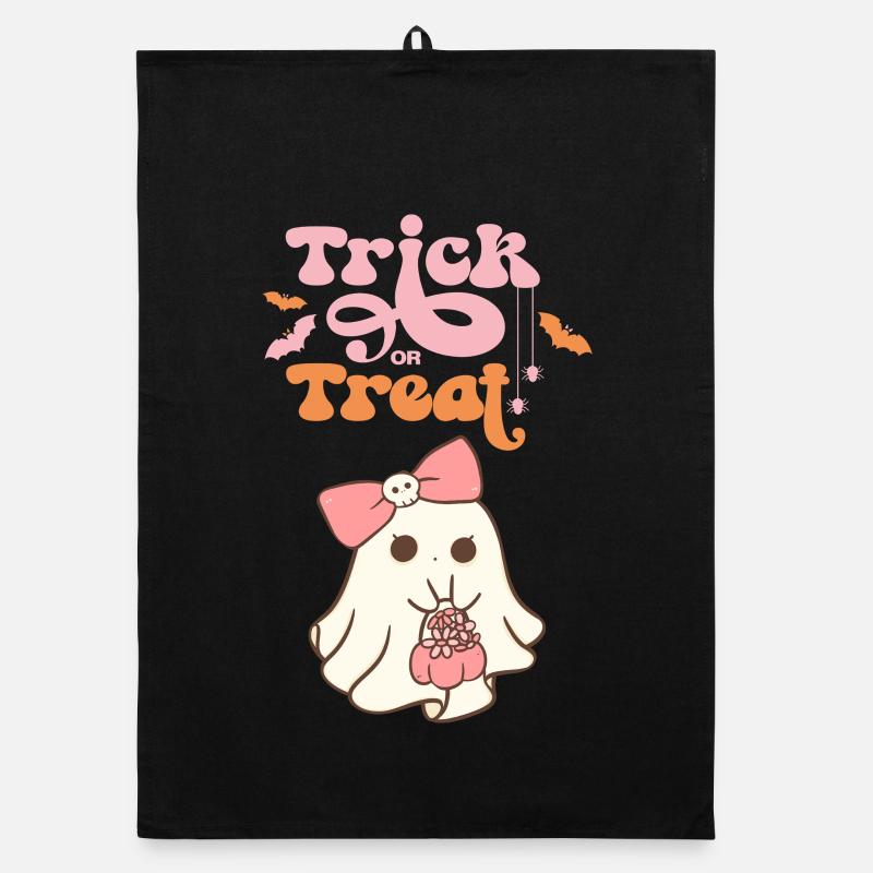 🎃 Trick or Treat – Kawaii Style 👻🍬 Organic dish towel