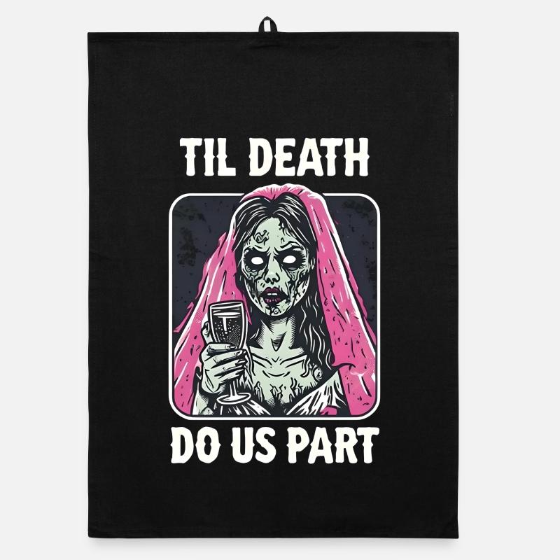Mariée ou L’enterrement de vie de garçon Cadeau Zombie Bride Torchon bio