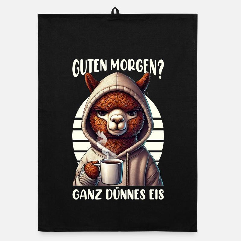 Guten Morgen Ganz Dünnes Eis Alpaka Schlafmützen Organic dish towel