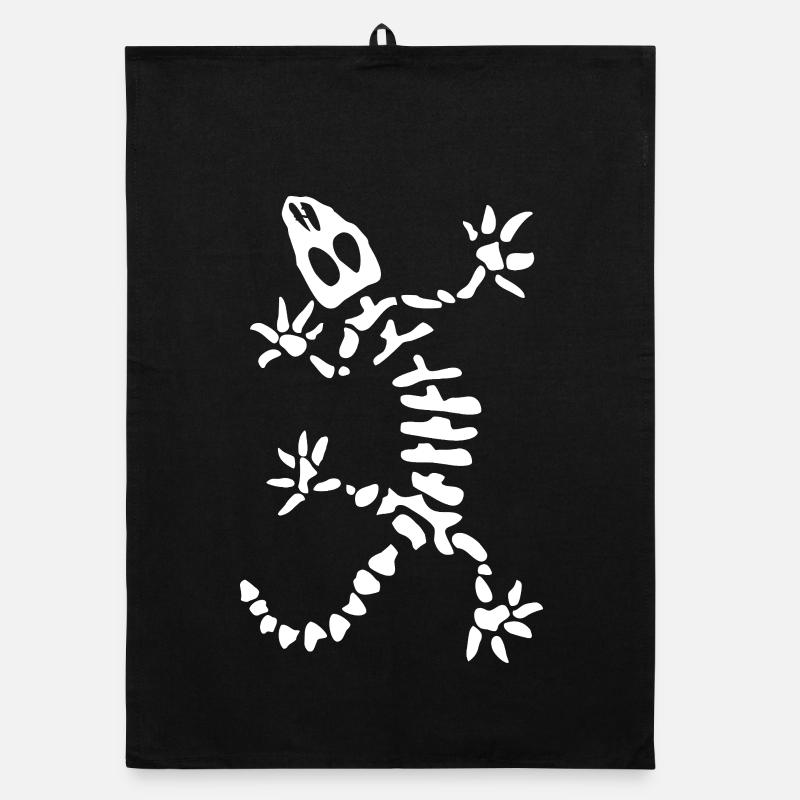 Gecko Skelett: Echse, Reptil & Knochen Organic Geschirrtuch