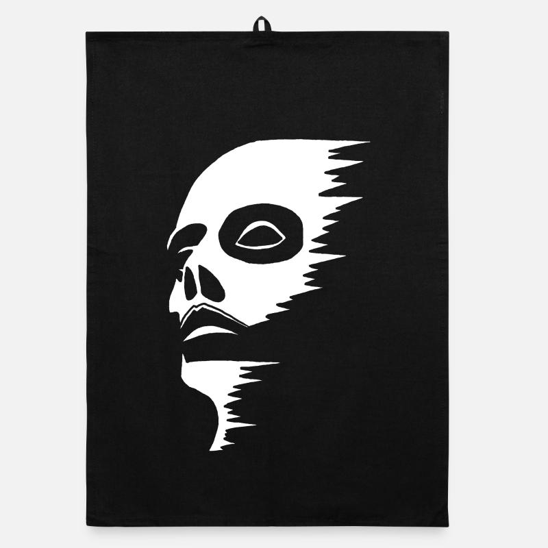 Ghostly Face Organic dish towel