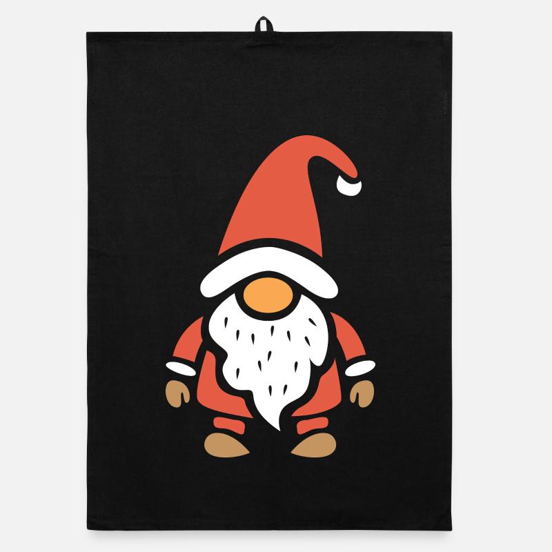 Dessin animé mignon de nain de Noël Torchon bio