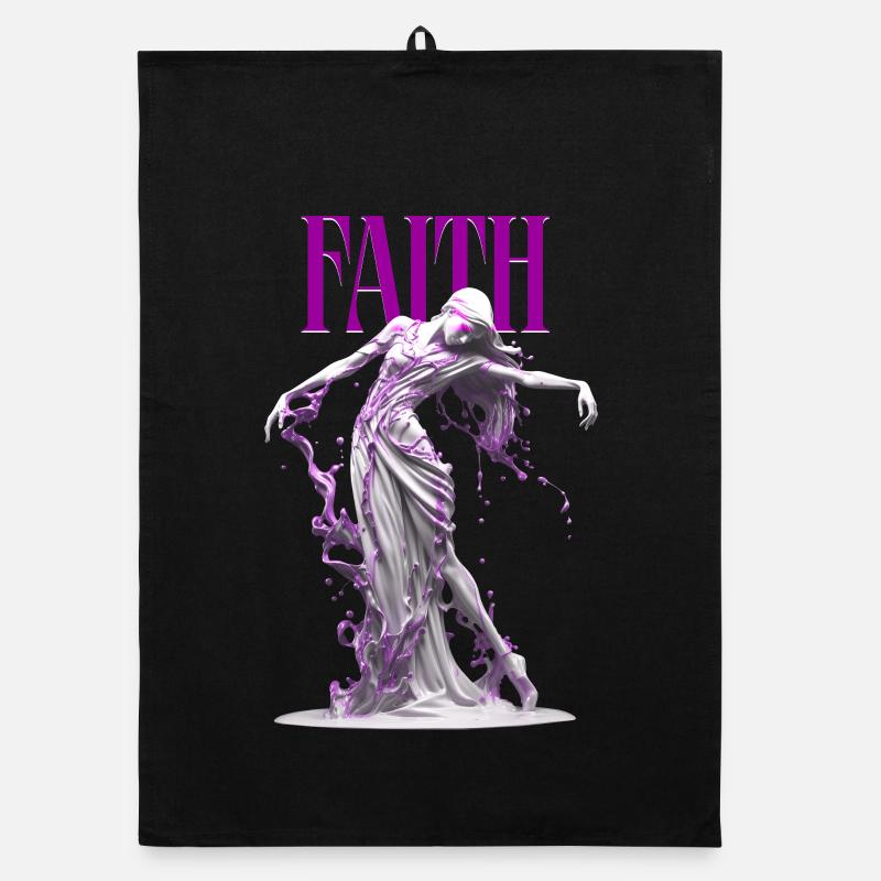 Danseuse de la Foi du Marbre Liquide Torchon bio