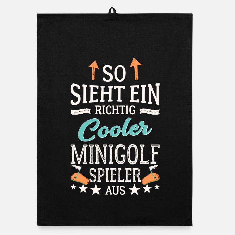 So sieht ein richtig cooler Minigolfspieler aus  Organic Geschirrtuch