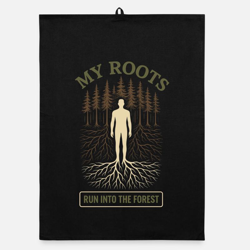 Forest Walk Overthinker Mental Reset Organic Geschirrtuch