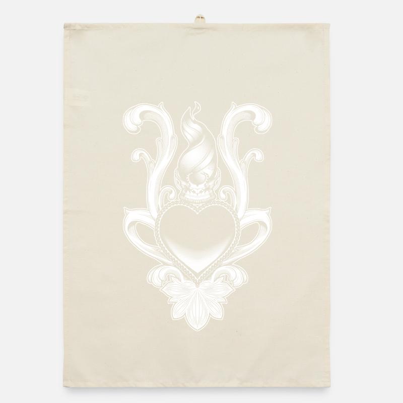 Das Herz der Königin V.2 - Schwarze Version Organic Geschirrtuch