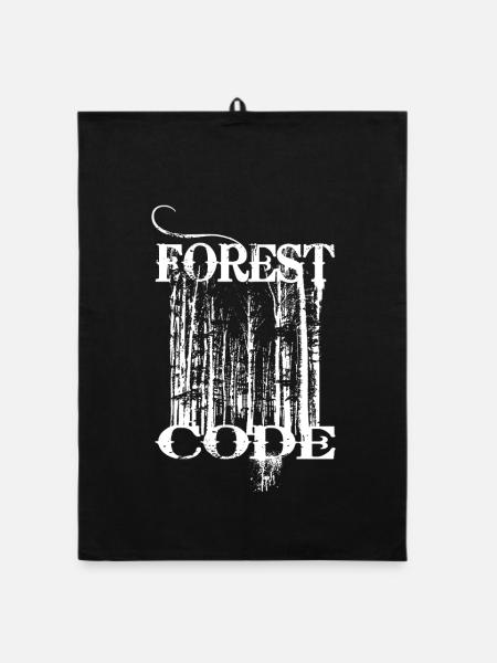 Forest Code - Organic dish towel - black - Front