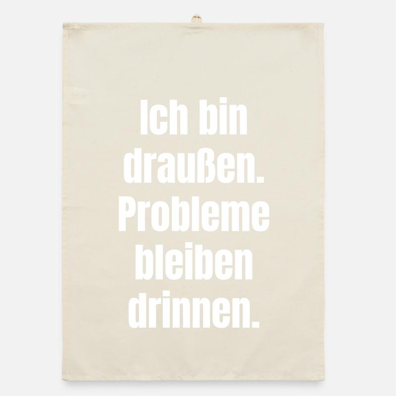 Outdoor Saying Large Format Organic dish towel