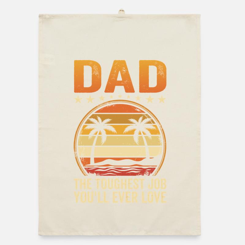 Le travail le plus dur de papa : Sunset Tee Torchon bio