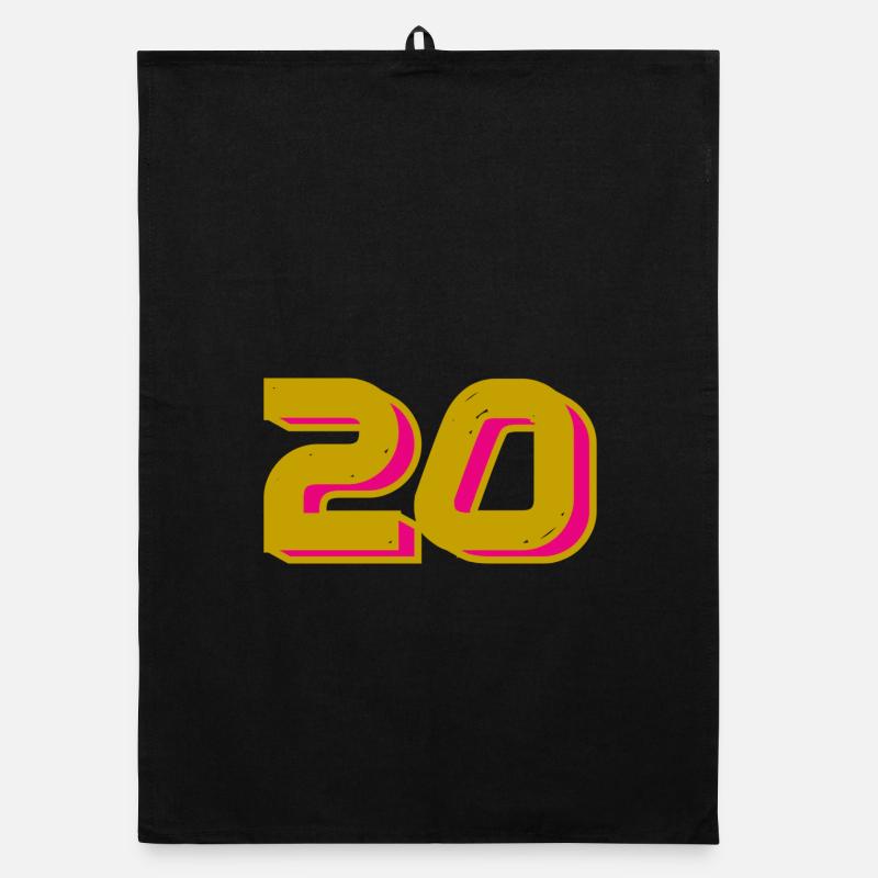 20. 20 ANS. 20e ANNIVERSAIRE. ANNIVERSAIRE 20 ANS. Torchon bio