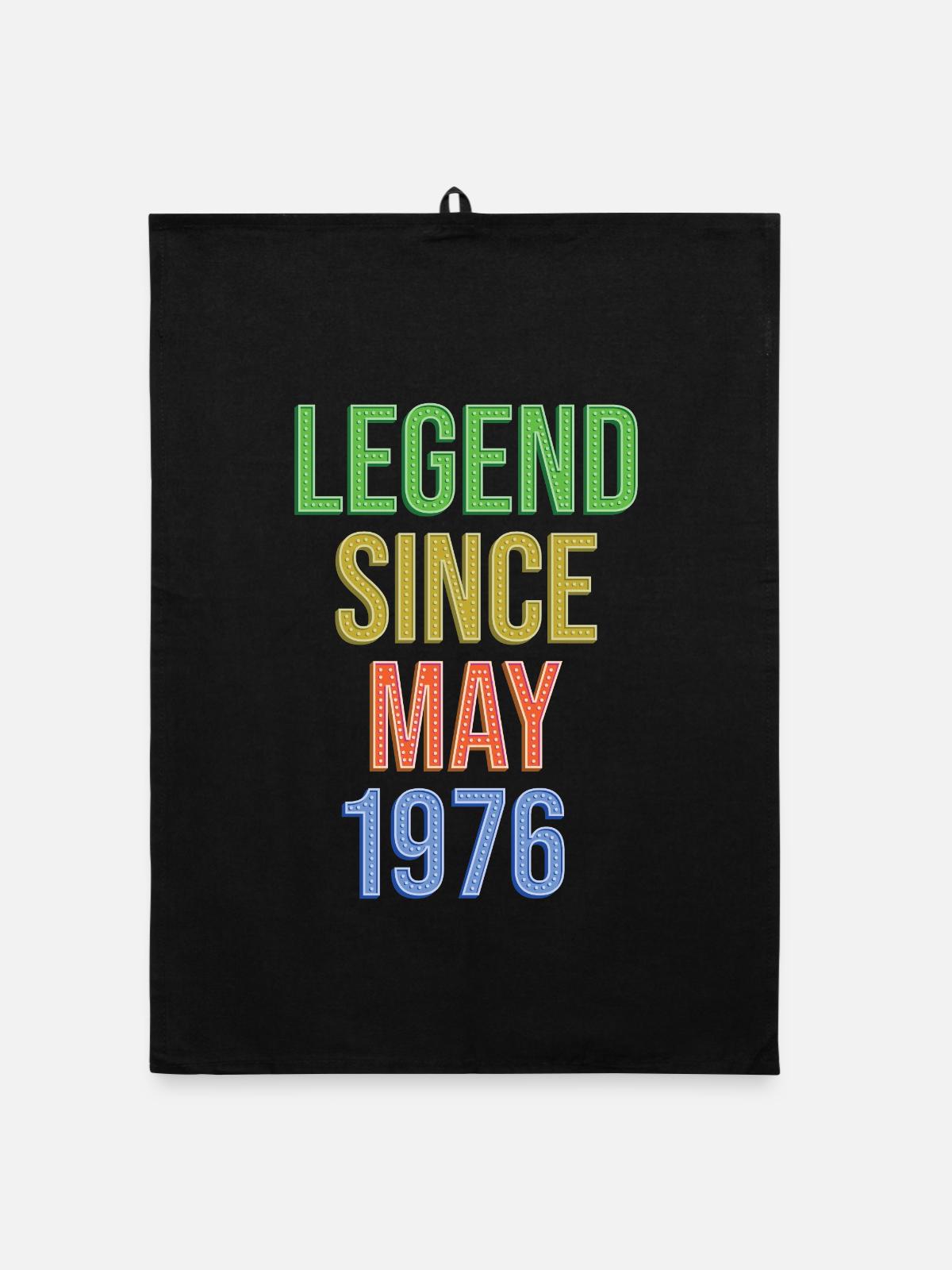 Legend Since May1976 - Organic dish towel - black - Front