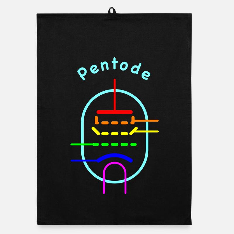 Pentode arc-en-ciel - Icône de tube à vide Torchon bio