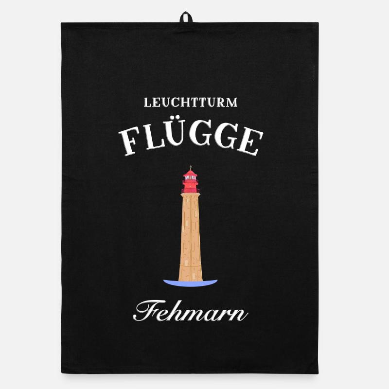 Leuchtturm Flügge auf Fehmarn, Deutsche Ostsee Organic Geschirrtuch
