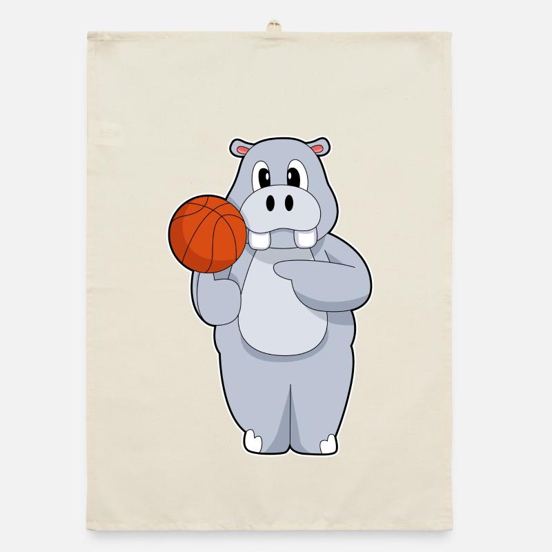 Hippo Basketteur Basketteur Torchon bio