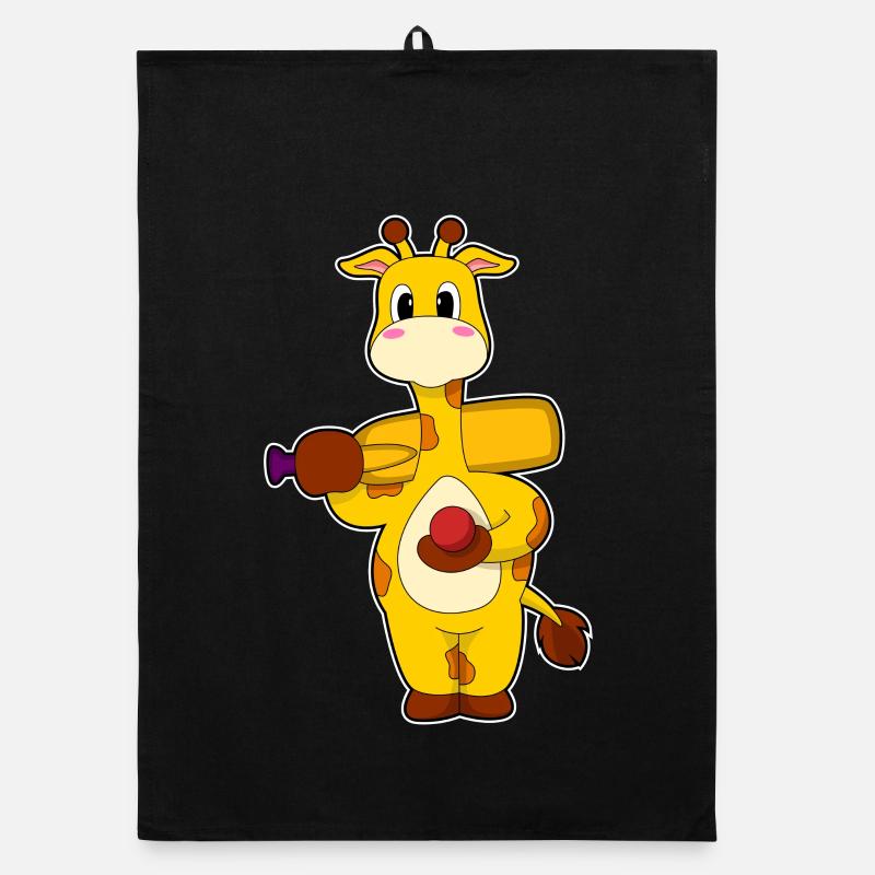 Giraffe Cricket Cricket Racket Organic dish towel
