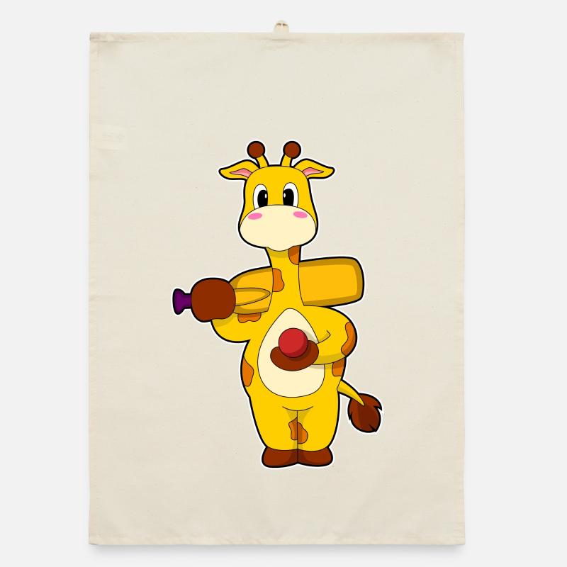 Giraffe Cricket Cricket Raquette Torchon bio