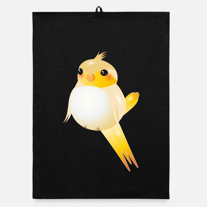 Canary rond dans le style kawaii Torchon bio