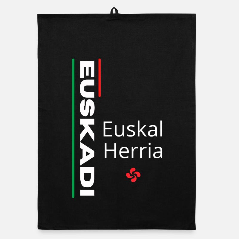 Lebendiges Euskal Herria-Muster Organic Geschirrtuch