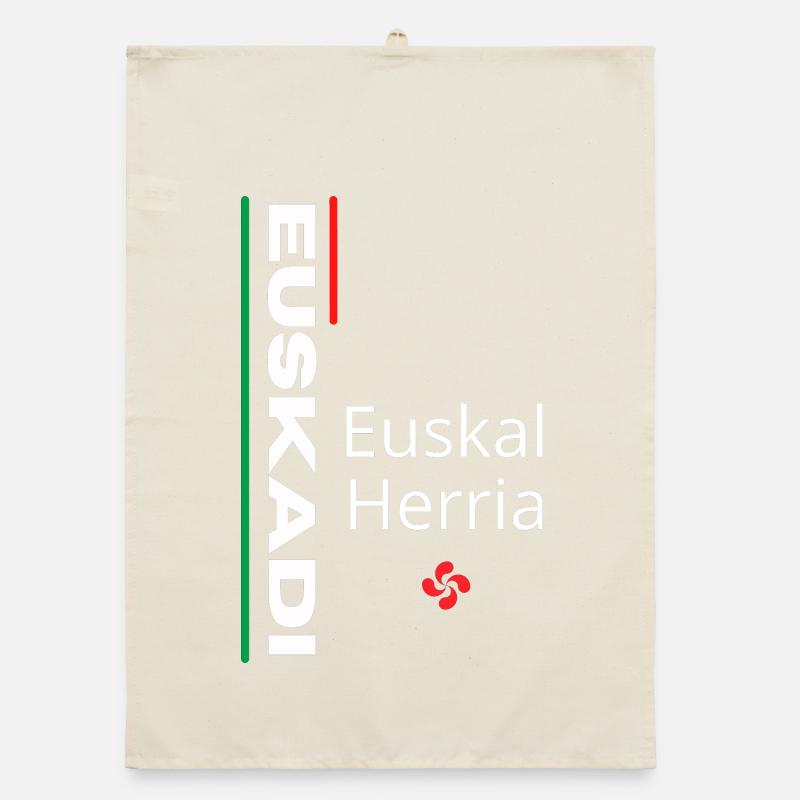 Vibrant Euskal Herria pattern design Organic dish towel