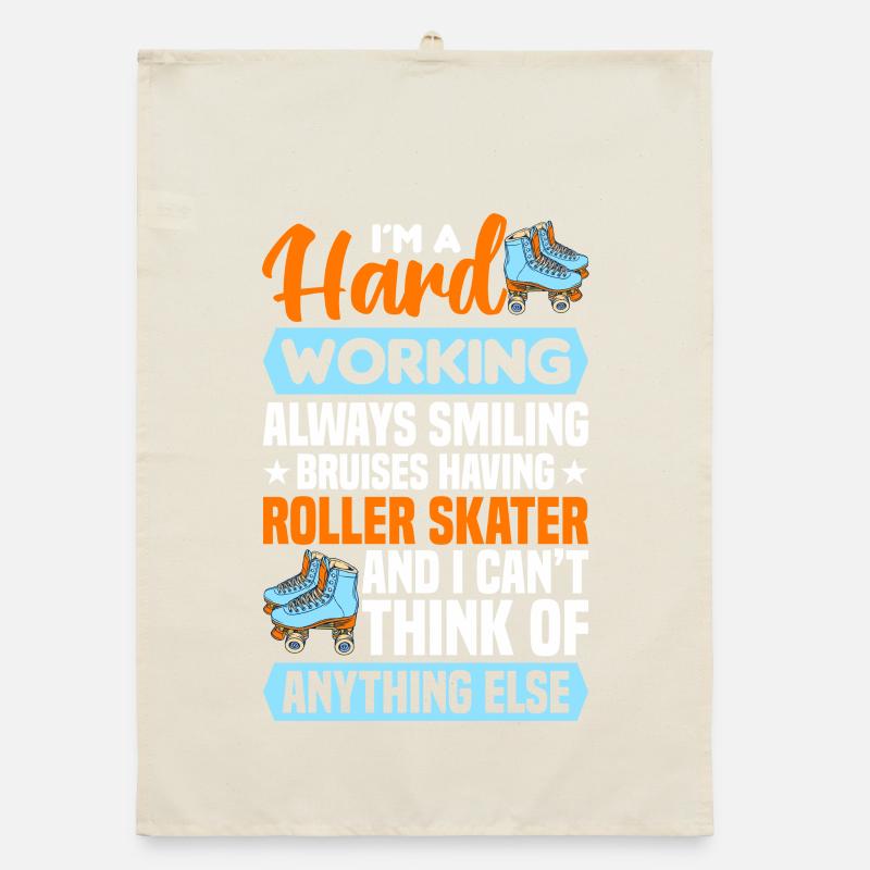 Roller Skate Design Organic dish towel