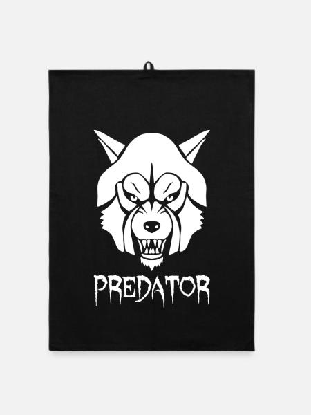Predator - Organic dish towel - black - Front