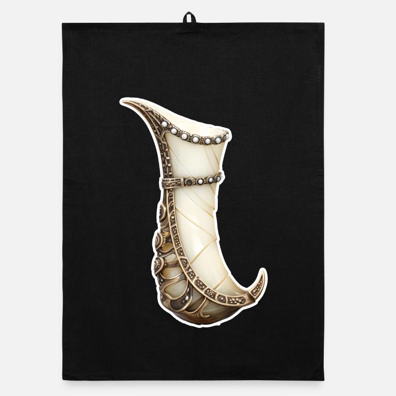 Vikinger Trinkhorn Fantasy RPG Shirt Organic Geschirrtuch