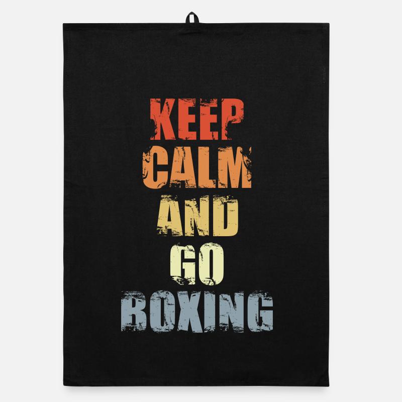 Gardez votre calme et faites de la boxe Torchon bio