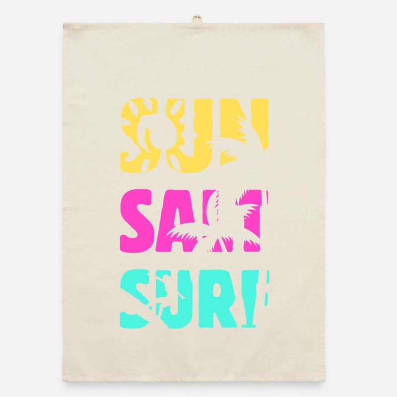 Sun Salt Surf Summer Organic dish towel