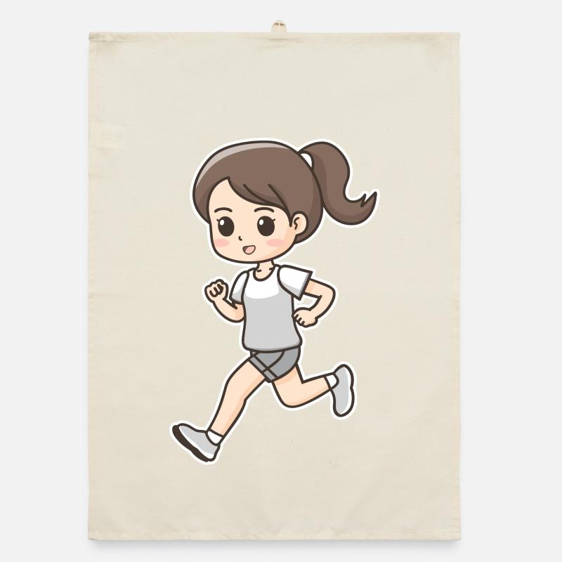 Look de bande dessinée de coureur Torchon bio