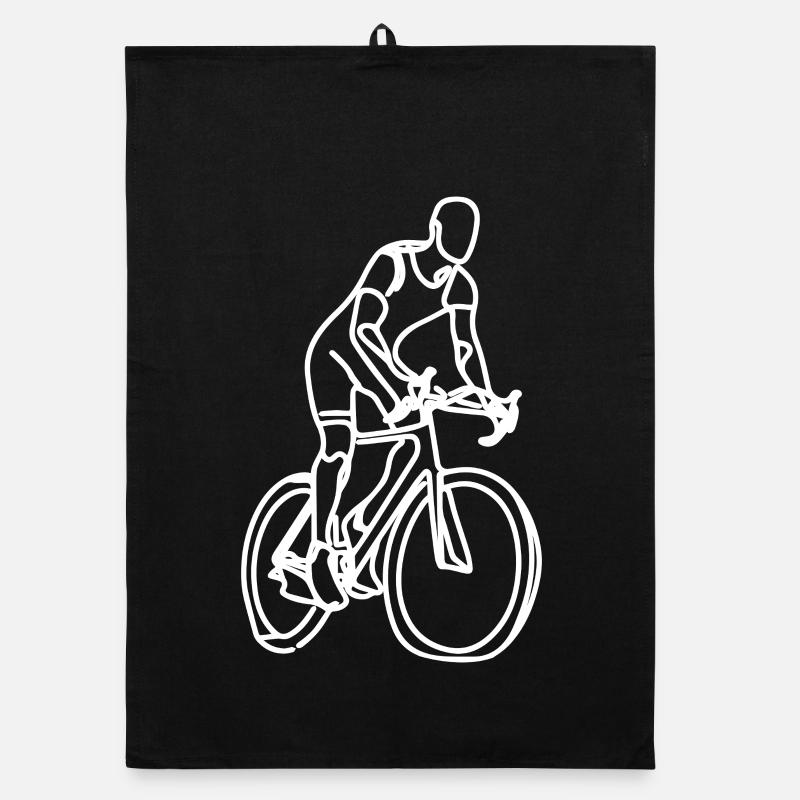 Radfahrer Zeichnung Organic Geschirrtuch