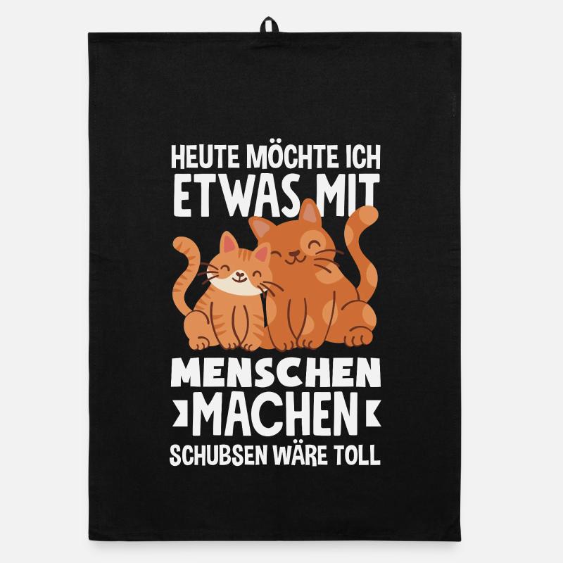 Heute möchte ich Menschen schubsen Organic Geschirrtuch