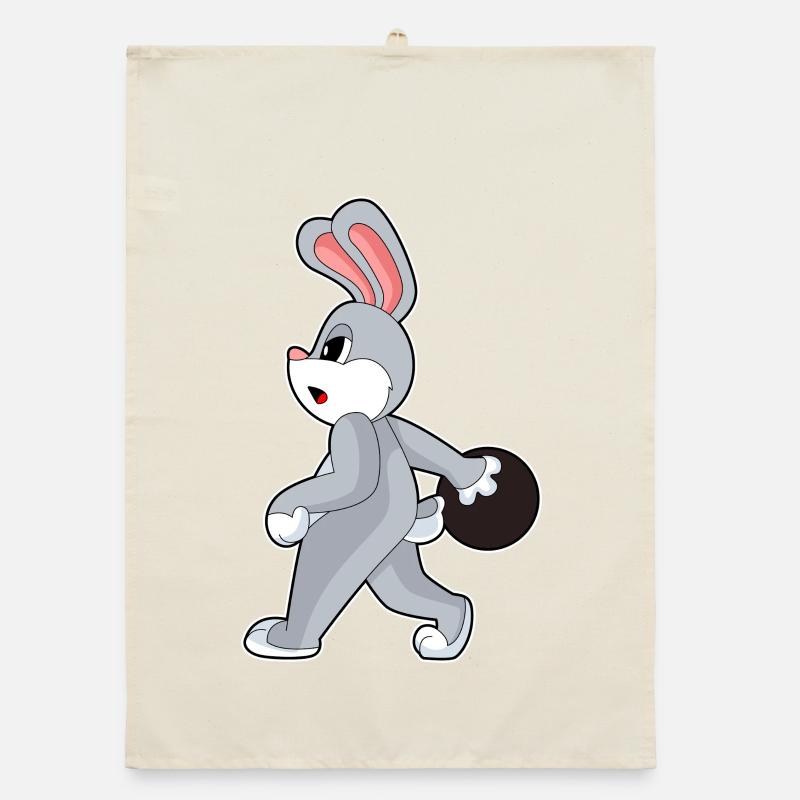 Bunny Bowling Boule de bowling Torchon bio