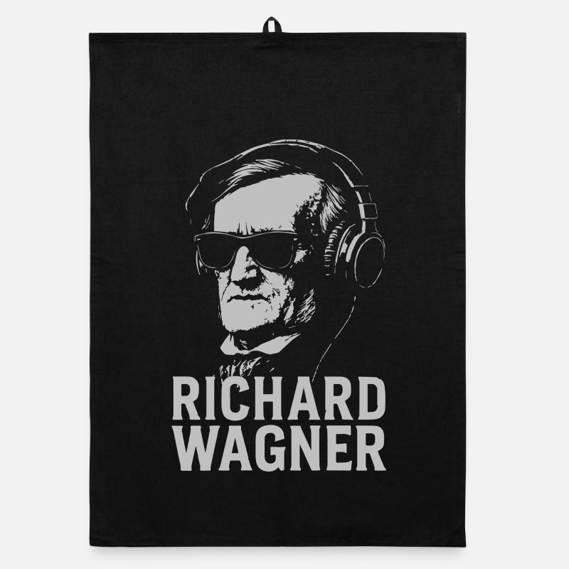 Richard Wagner Portrait de compositeur au casque Torchon bio