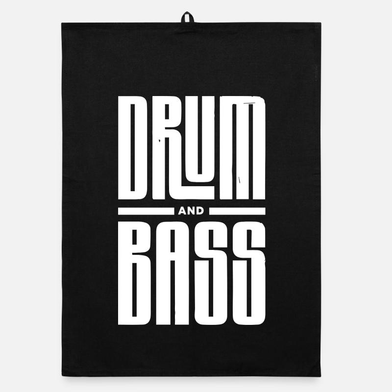 Drum and Bass Typographie audacieuse Torchon bio