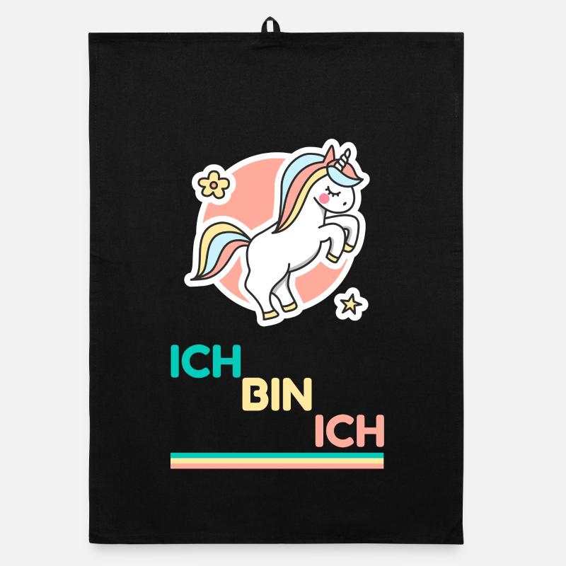Pastell Unicorn Ich Bin Ich Organic Geschirrtuch