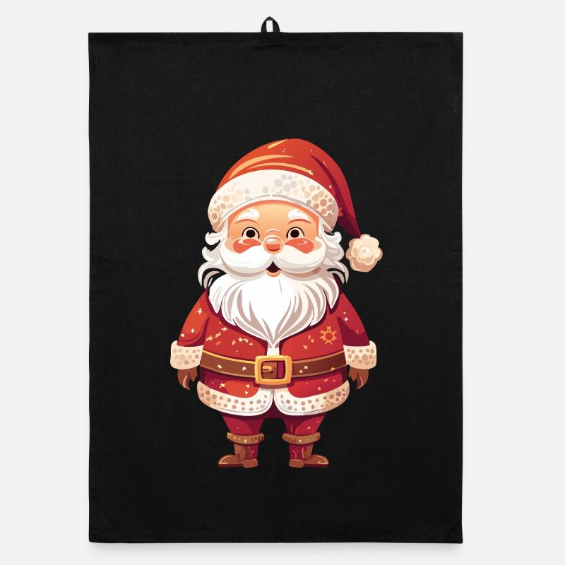 Fröhlicher Weihnachtsmann Organic Geschirrtuch