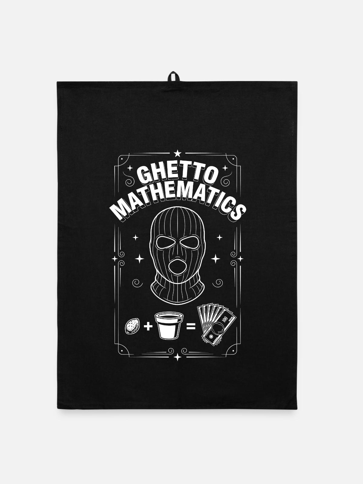Mathématiques du ghetto - Torchon bio - noir - Devant