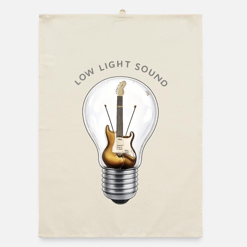 Guitar in light bulb Organic dish towel