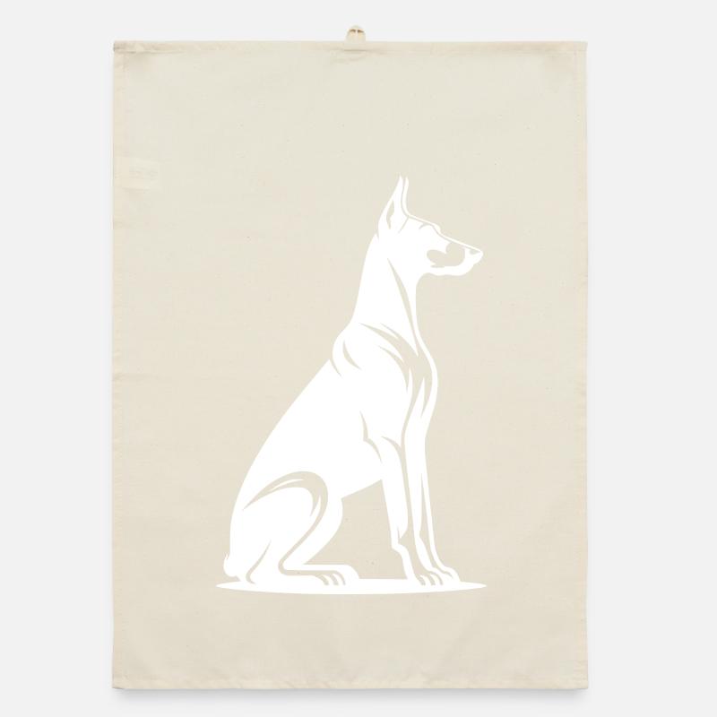 Silhouette du chien de garde doberman loyal Torchon bio