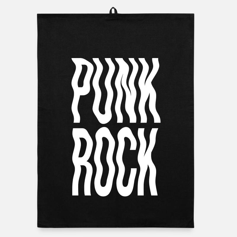 Typographie du punk rock ondulé Torchon bio